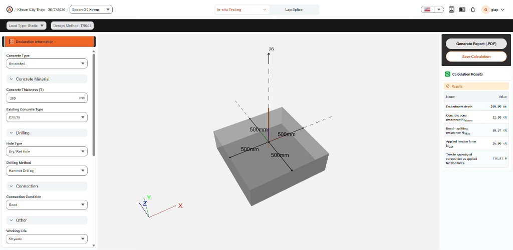 RAMSET ANCHORING – In-Situ Testing